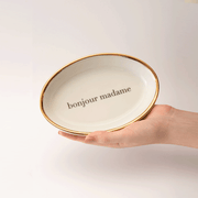 Pratinho oval "Bonjour Madame"